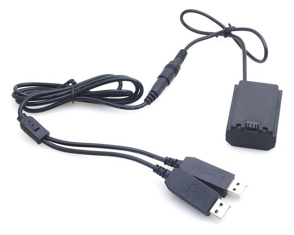 Caruba Sony NP FZ100 full decoding Dummy battery + 5V 2A dual USB cable 