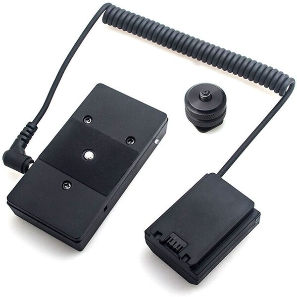 Caruba Sony NP-FZ100 Volldecoding Dummy-Batterie + F970 Batteriezwickel (Spiralkabel) 