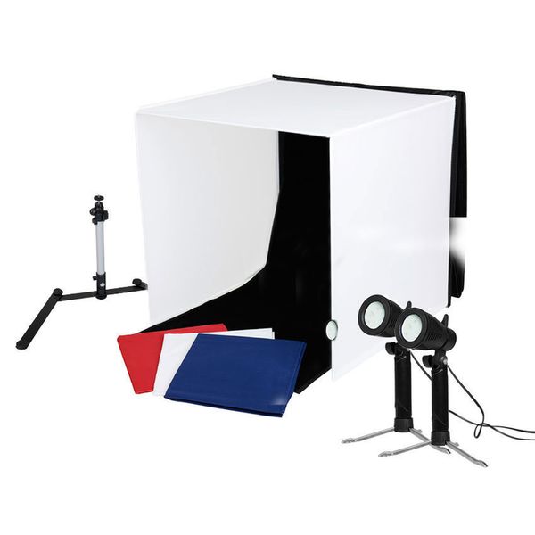 Caruba Tragbares Fotostudio mit separaten LED-Lampen  60x60x60x60cm