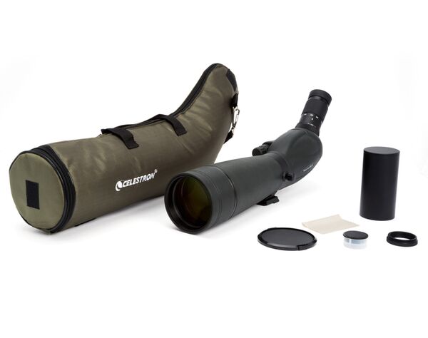 Celestron Trailseeker Spektiv 80mm, 45° Traveler Set inkl. Camouflage Rucksack 