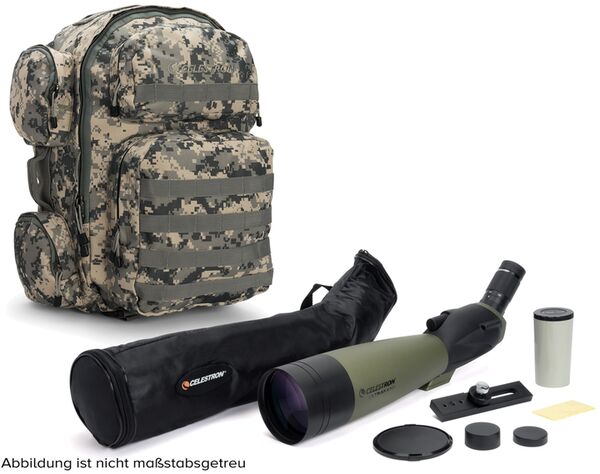 Celestron Ultima 100 45° Traveler Set inkl. Camouflage Rucksack 
