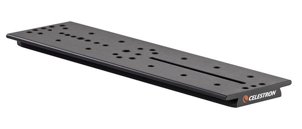 Celestron Universal-Befestigungsplatte für Leitrohr etc. CGE (schwarz eloxiert) 