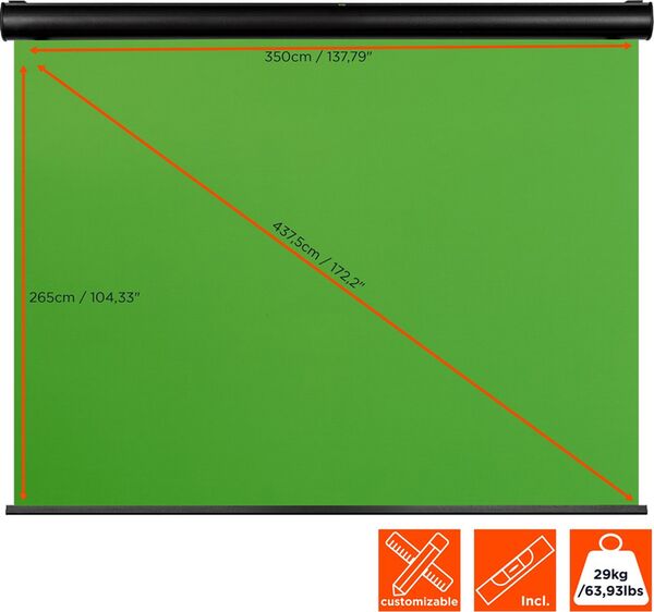 CELEXON Motor Chroma Key Green Screen  400 x 300cm
