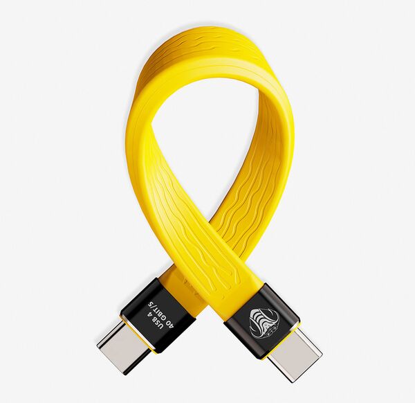 COBRAUNION 40G USB-C Kabel FlexPro  0,14M gelb