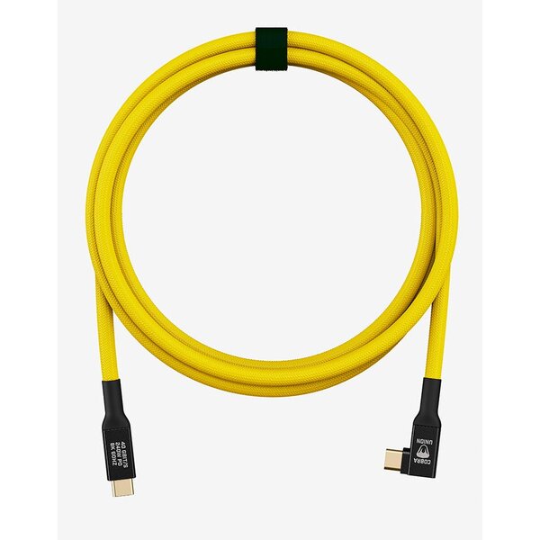COBRAUNION USB-C Kabel 40G - Yellow Angled  1,2 m