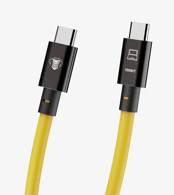 COBRAUNION USB-C Tether Kabel - 10M 10G  Gerade - Gerade gelb