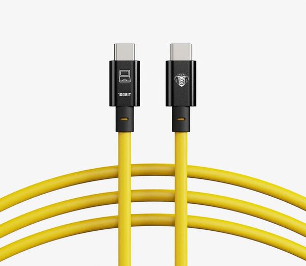 COBRAUNION USB-C Tether Kabel - 10M 10G  Gerade - Gerade gelb