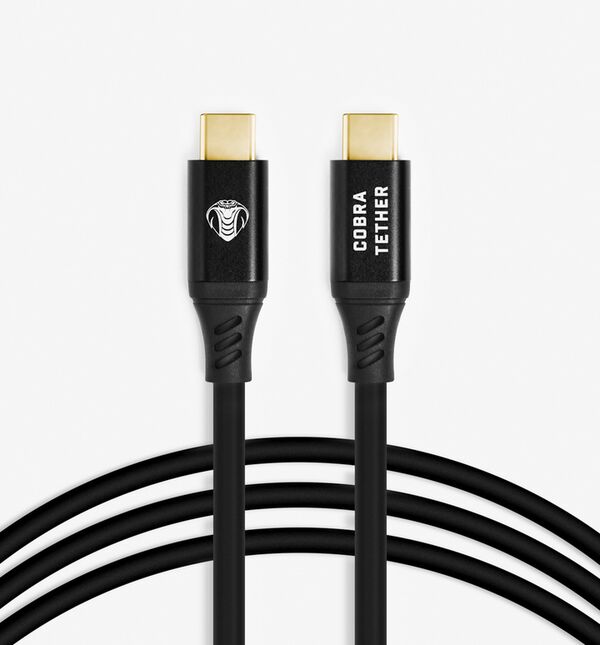 COBRAUNION USB-C Tether Kabel - 10M 5G  Gerade - Gerade schwarz