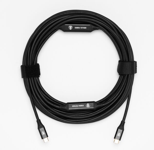 COBRAUNION USB-C Tether Kabel - 10M 5G  Gerade - Gerade schwarz