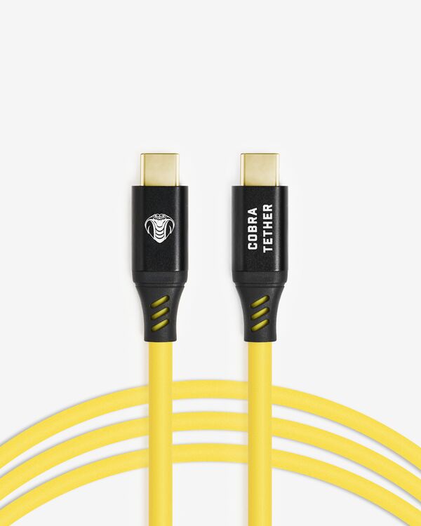 COBRAUNION USB-C Tether Kabel - 10M 5G  Gerade - Gerade gelb