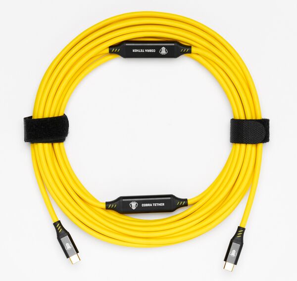 COBRAUNION USB-C Tether Kabel - 10M 5G  Gerade - Gerade gelb