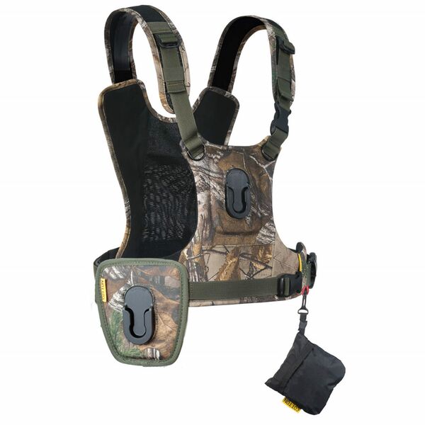 Cotton Carrier Camera Harness-2 G3 - Brustgeschirr als Tragesystem für 2 Kameras  Camo