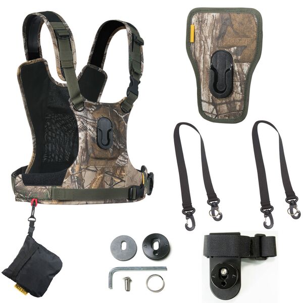 Cotton Carrier Camera Harness-2 G3 - Brustgeschirr als Tragesystem für 2 Kameras  Camo