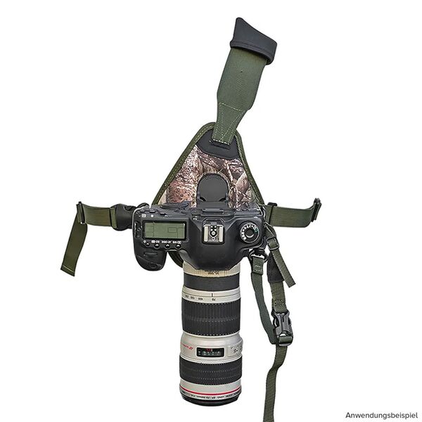 Cotton Carrier Carrier Skout G2 schlankes Brustgeschirr für 1 DSLR- oder DSLM-Kamera  Camouflage