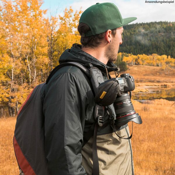 Cotton Carrier StrapShot Holster G3 - Rucksackgurt-Holster für 1 DSLR- oder DSLM-Kamera  grau