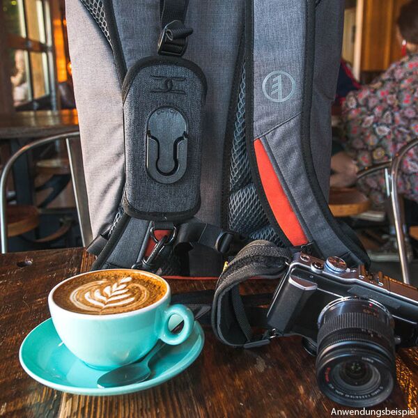 Cotton Carrier StrapShot Holster G3 - Rucksackgurt-Holster für 1 DSLR- oder DSLM-Kamera  grau