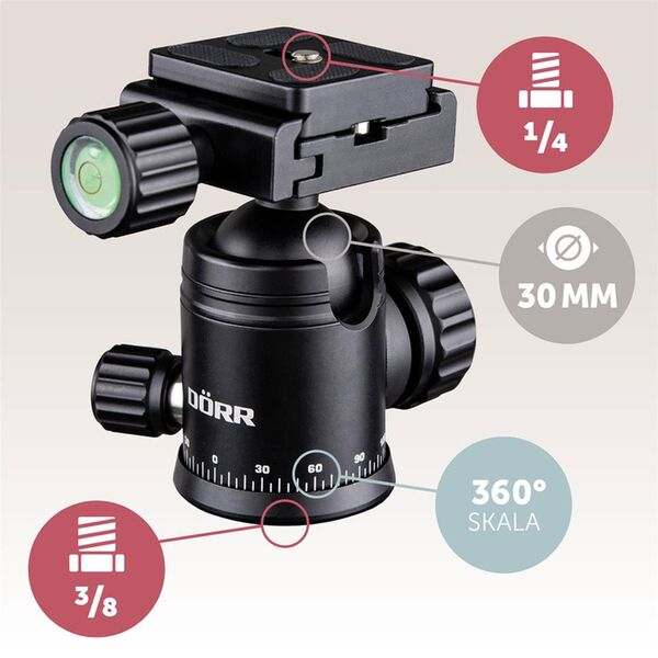 Dörr Aluminium Stativ Pro Black PB-165 