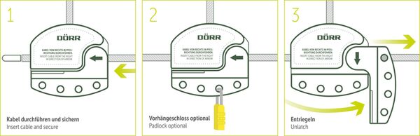 Dörr Universal Kabelschloss 1,80 m 