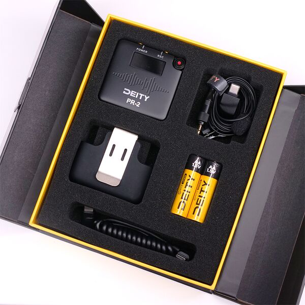 Deity PR-2 Stereo Pocket Recorder mit Lavalier Mikrofon 