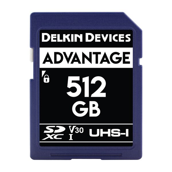Delkin ADVANTAGE UHS-I (V30) SD Memory Card  512 GB Read: 100 MB/s