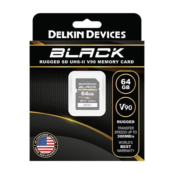 Delkin BLACK UHS-II Rugged SD Card (V90)  64 GB
