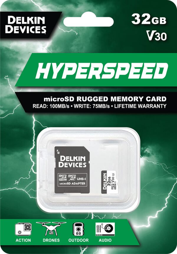 Delkin HYPERSPEED UHS-I (V30) microSD Memory Card  32  GB