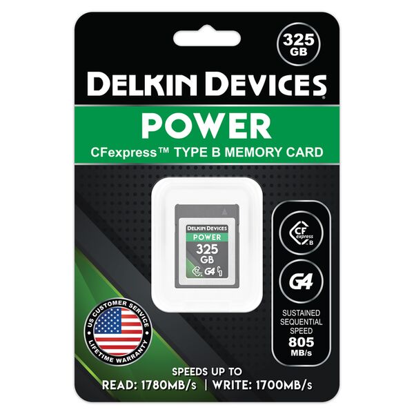 Delkin POWER CFexpress™ Type B G4 Memory Card  325 GB