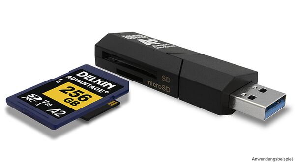 Delkin USB 3.1 SD + MicroSD A2  Kartenleser 