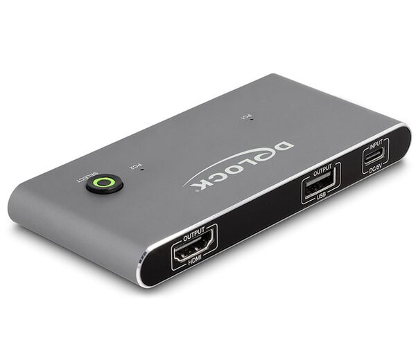 Delock USB-C KVM Switch zu HDMI 8K 60 Hz mit USB 2.0 
