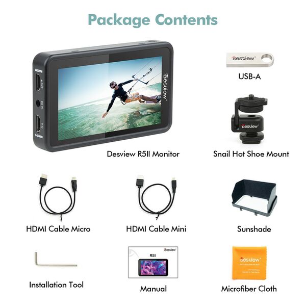 DESVIEW R5ii 5,5 Zoll On Camera Monitor 