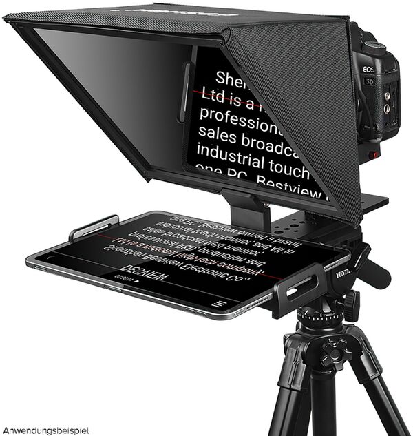 DESVIEW T12 Teleprompter (autocue) für Smartphone/Tablet 