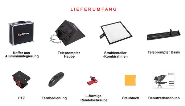 DESVIEW TP 150 Teleprompter für 15