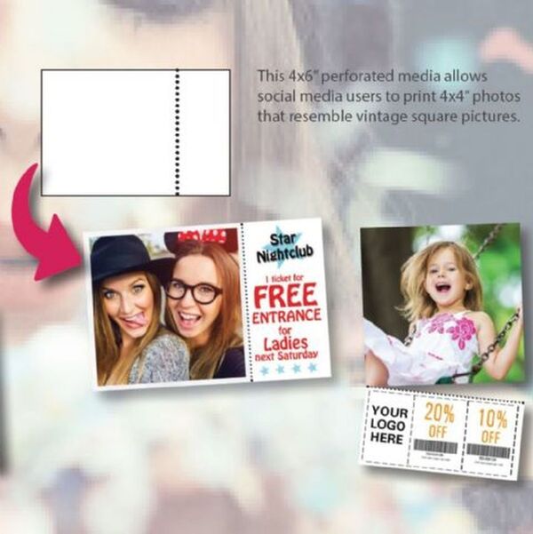 DNP Papier 2 Rollen je 400 St. 10x15 Perforiert auf 10x10 cm für DS620 