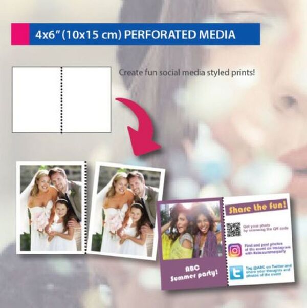 DNP Papier DS-RX1HS  4X6P 2 Rollen je 700 St. 10x15 Perforiert