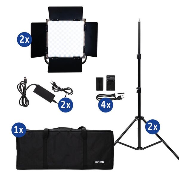 Dörr LED Dauerlicht DLP-1000 RGB  2er Set