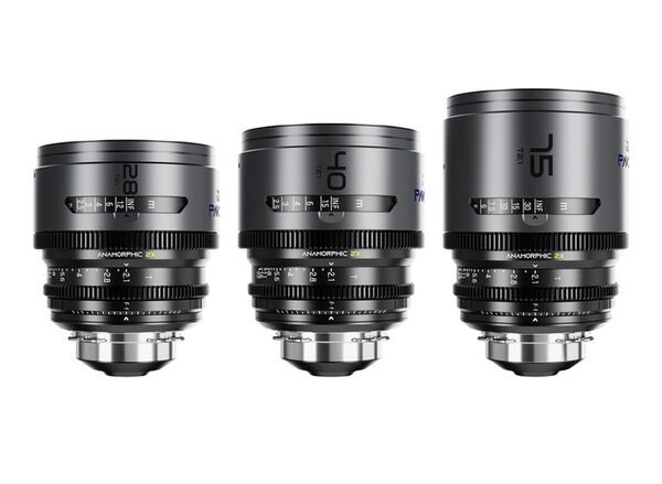 DZOFILM Pavo 2x Anamorphic 3-Lens Kit (28/40/75mm T2.1) für PL/EF Mount (S35) metric - Blue Coating 