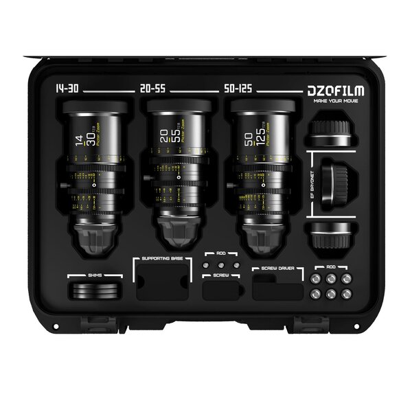 DZOFILM Pictor Zoom 3-lens (14-30/20-55/50-125, T2.8) bundle  PL/EF Mount