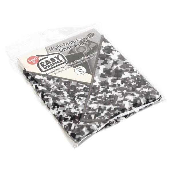Easy Wrapper selbsthaftendes Einschlagtuch  S 28 x 28 cm Schwarz/Weiß Camouflage