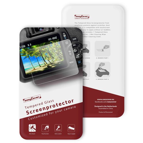 EasyCover Glass Screen Protector Schutzglas für Canon  100D / 200D / 250D / M6 / M50 / M100 / RP