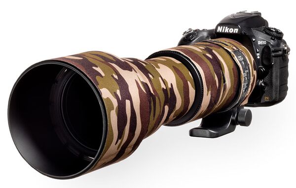 EasyCover Lens Oak Objektivschutz für Sigma 150-600mm f/5-6.3 DG OS HSM Contemporary  braun-camouflage