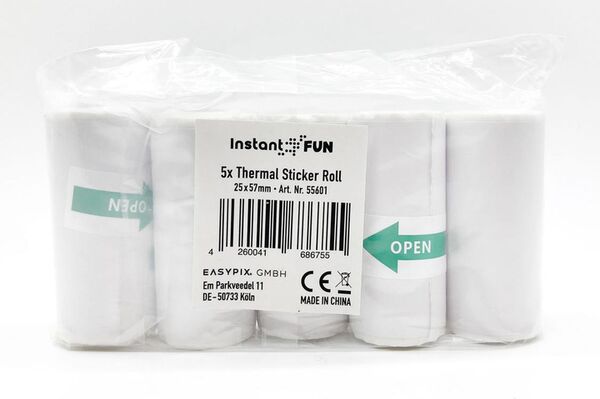 Easypix InstantFUN 5x Thermal Printing Sticker Rolls 