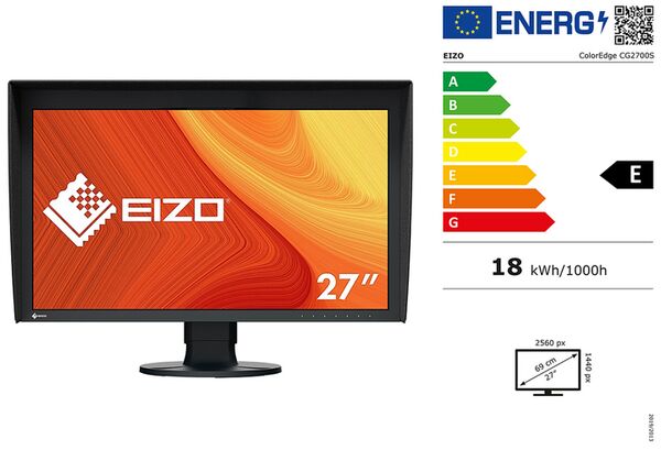 Eizo CG2700S ColorEdge 68,5 cm (27 ) sw Grafikmonitor mit Lichtschutzblende 