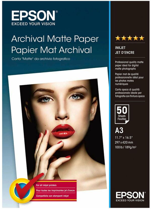 Epson Papier Matte Archival Paper  A3 50 Blatt