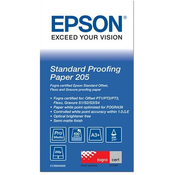 Epson Standard Proofing Paper Inktjet 205G/M2   A3+ 100 Blatt