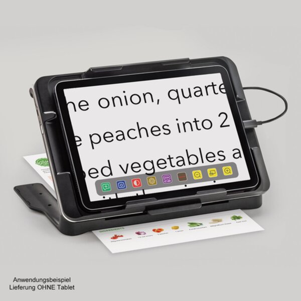 Eschenbach optaro XL+iPad 13 Auflage, elektr. Sehhilfe/mob.Bildschirmlesegerät 