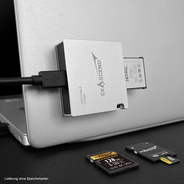 Exascend Card Reader 4-in-1 CFexpress Type B/SD/SDExpress, 10GB/s USB Type-C 