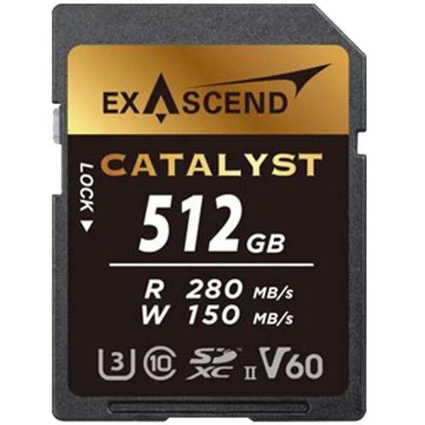 Exascend Catalyst SDXC UHS-II, C1 V60, 280/150 MB/s, Speicherkarte  512 GB