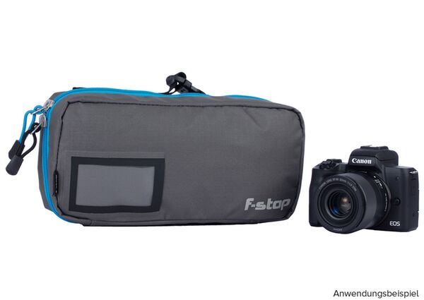 F-stop Accessory Pouch Gargoyle  M grau + Zipper blau