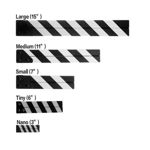 Filmsticks Filmklappe ClapperSticks All-Weather  schwarz / weiß Large