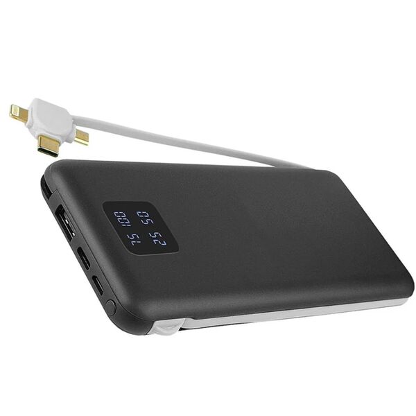 Fontastic Powerbank Kari 10.000 mAh integriertes Ladekabel 4in1 